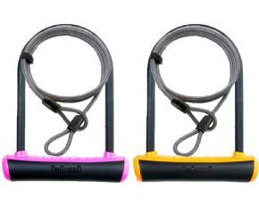 Onguard Neon 230mm D Lock With 120cm Extender Cable - For the rugged adventurer